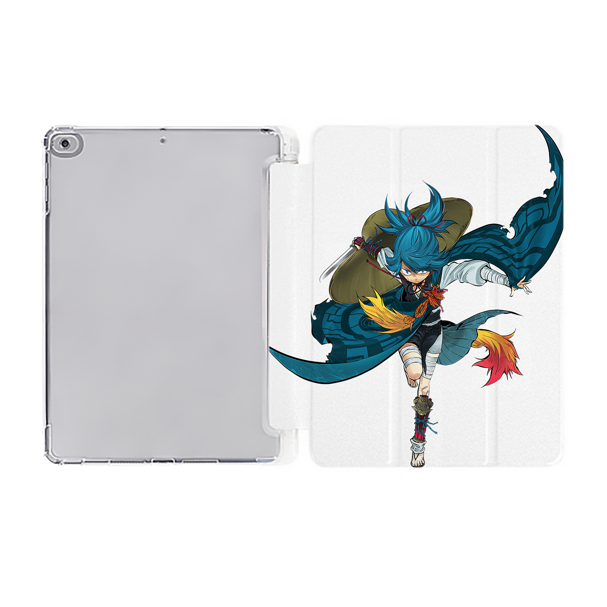 （画像用） 刀剣乱舞 Touken Ranbu IPad ケース ペン収納付き 三つ折りスタンド PUレザー×シリコン 対応機種9.5/10.5/10.9インチ